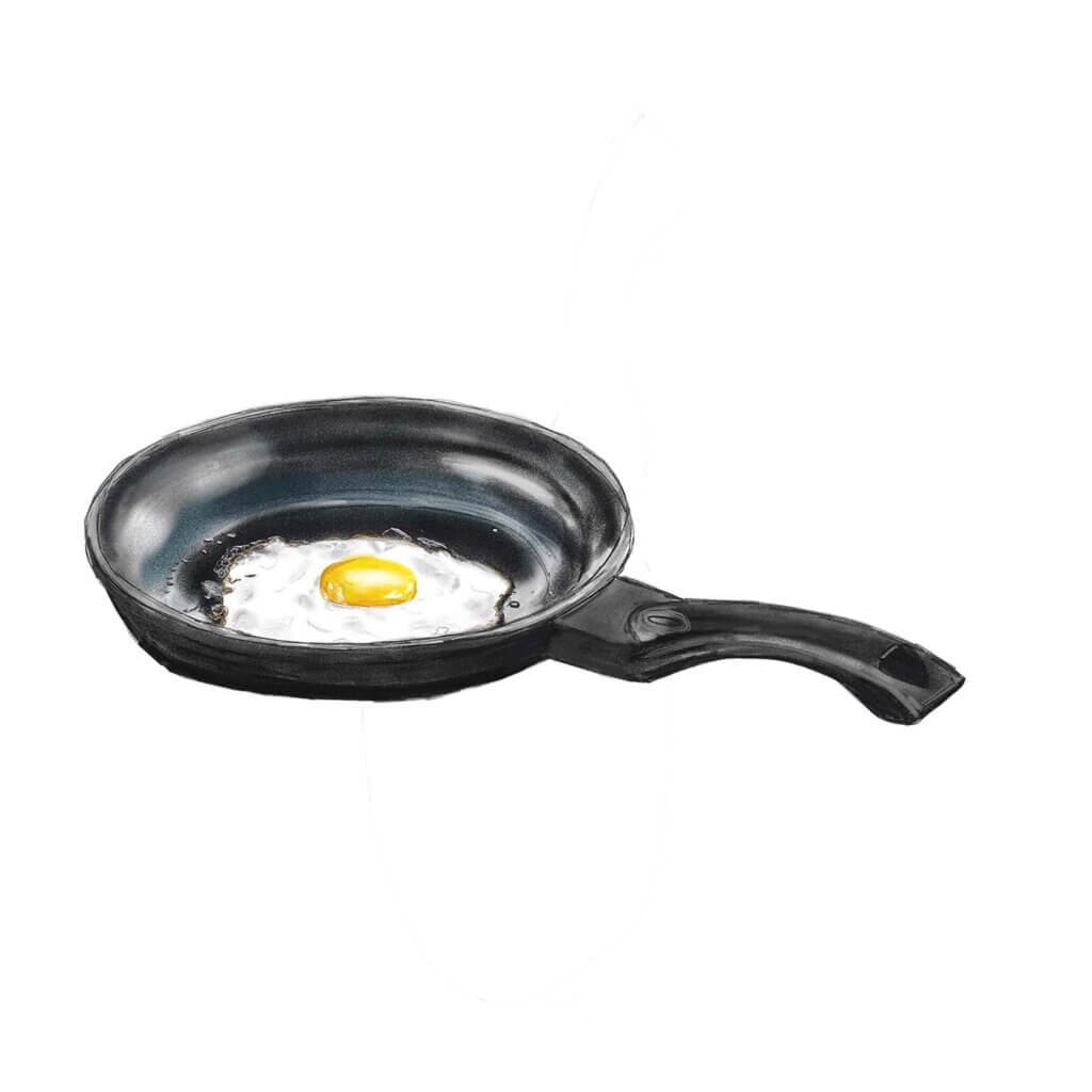 Gebakken ei sizzle RGB