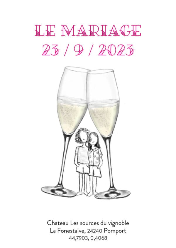 Uitnodiging Le Mariage
